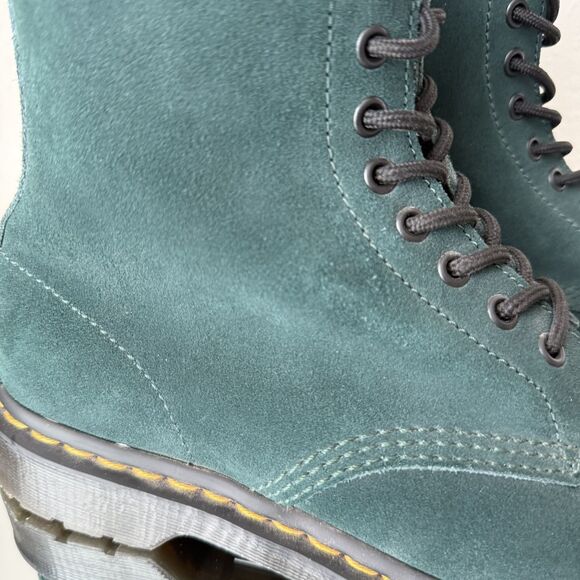 Dr. Martens 1460 Pascal Suede Leather Lace Up Boots Women 8 /Men 7 Forest Green - Picture 15 of 16
